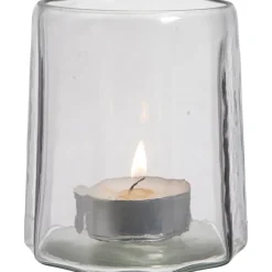 Theelichthouder Dily - zand - 12,5xØ12 cm