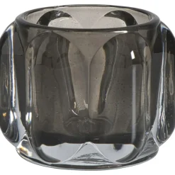 Theelichthouder Mila - grijs - 6,5xØ8 cm