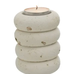 Theelichthouder Nordic - off-white - 8,5xØ7 cm