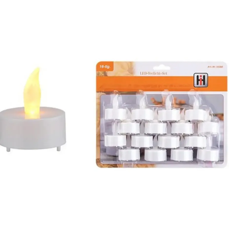 Theelichtjes - LED - 16 stuks - op batterijen