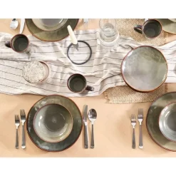 THYME - Bijzetborden set van 4 - Donkergroen - Steengoed