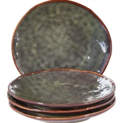 THYME - Bijzetborden set van 4 - Donkergroen - Steengoed