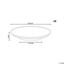 THYME - Bijzetborden set van 8 - Donkergroen - Steengoed