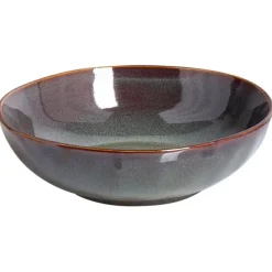 THYME - Diepe borden set van 8 - Donkergroen - Steengoed