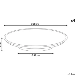 THYME - Dinerborden set van 4 - Donkergroen - Steengoed