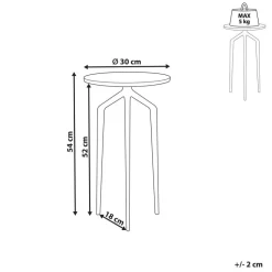 TILPA - Bijzettafel - Wit - Marmer
