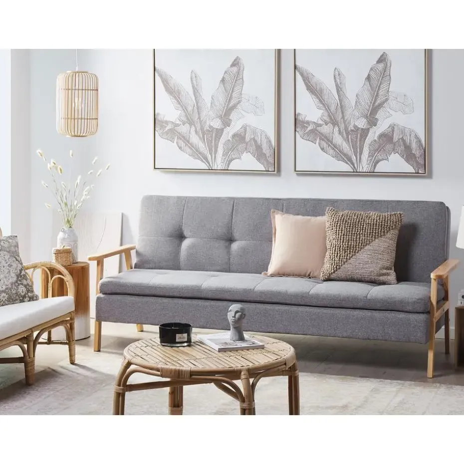 TJORN - Slaapbank - Lichtgrijs - Polyester