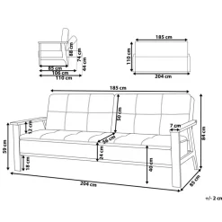 TJORN - Slaapbank - Lichtgrijs - Polyester