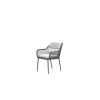 Toledo dining fauteuil - carbon black - dark grey - valley sand