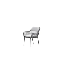 Toledo dining fauteuil - carbon black - dark grey - valley sand