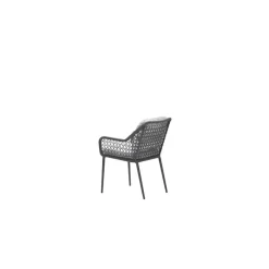 Toledo dining fauteuil - carbon black - dark grey - valley sand