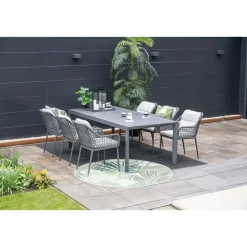 Toledo dining fauteuil - carbon black - dark grey - valley sand