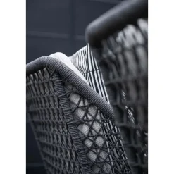 Toledo dining fauteuil - carbon black - dark grey - valley sand