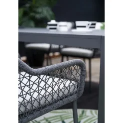 Toledo dining fauteuil - carbon black - dark grey - valley sand