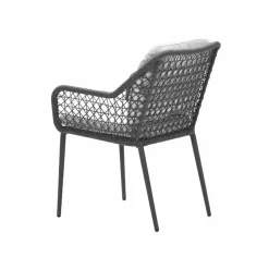 Toledo dining fauteuil - carbon black - dark grey - valley sand