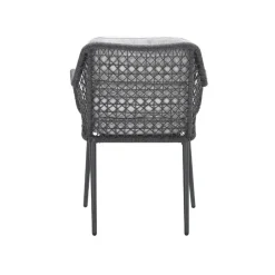 Toledo dining fauteuil - carbon black - dark grey - valley sand
