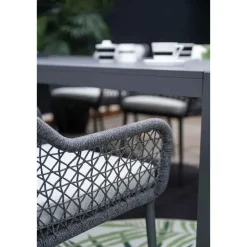 Toledo dining fauteuil - carbon black - dark grey - valley sand