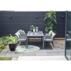 Toledo dining fauteuil - carbon black - dark grey - valley sand