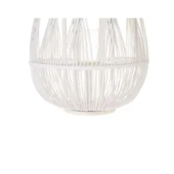 TONGA - Lantaarn - Wit - Bamboehout