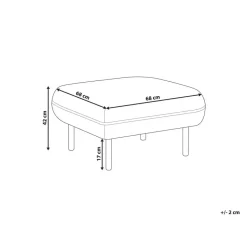 TONSBERG - Ottomaan - Lichtbeige - Polyester