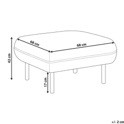 TONSBERG - Ottomaan - Lichtbeige - Polyester
