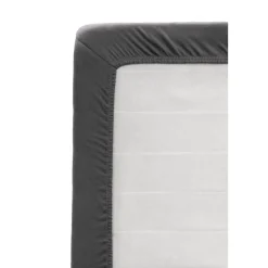 Topper hoeslaken - jersey - antraciet - 160x200 cm