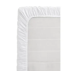 Topper hoeslaken - katoen - wit - 180x200 cm