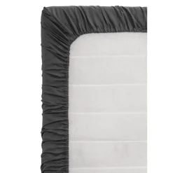 Topper hoeslaken - katoen - antraciet - 180x200 cm