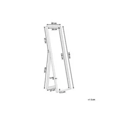 TORCY - Staande spiegel - Zwart - Synthetisch materiaal