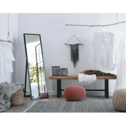 TORCY - Staande spiegel - Zwart - Synthetisch materiaal