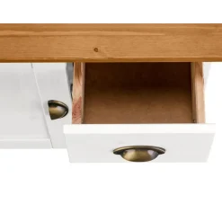 Toscana - Wastafelonderkast met 3 lades en 1 deur van grenen in wit