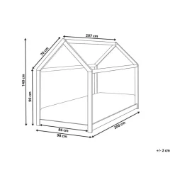 TOSSE - Kinderbed - Wit - 90 x 200 cm - Hout