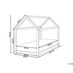 TOSSE - Kinderbed - Wit - 90 x 200 cm - Hout