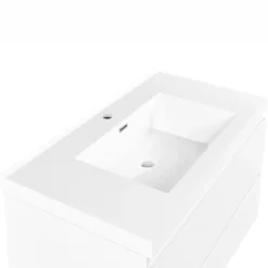 TOTA - Wandgemonteerd meubel met wasbak - Wit - MDF