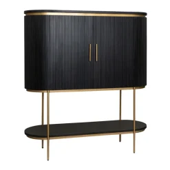 Tower living Rivello barkast 2 deurs zwart 135x45x150cm