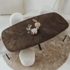 Tower Living Silvi eettafel visgraat olijfbruin 220x110x78