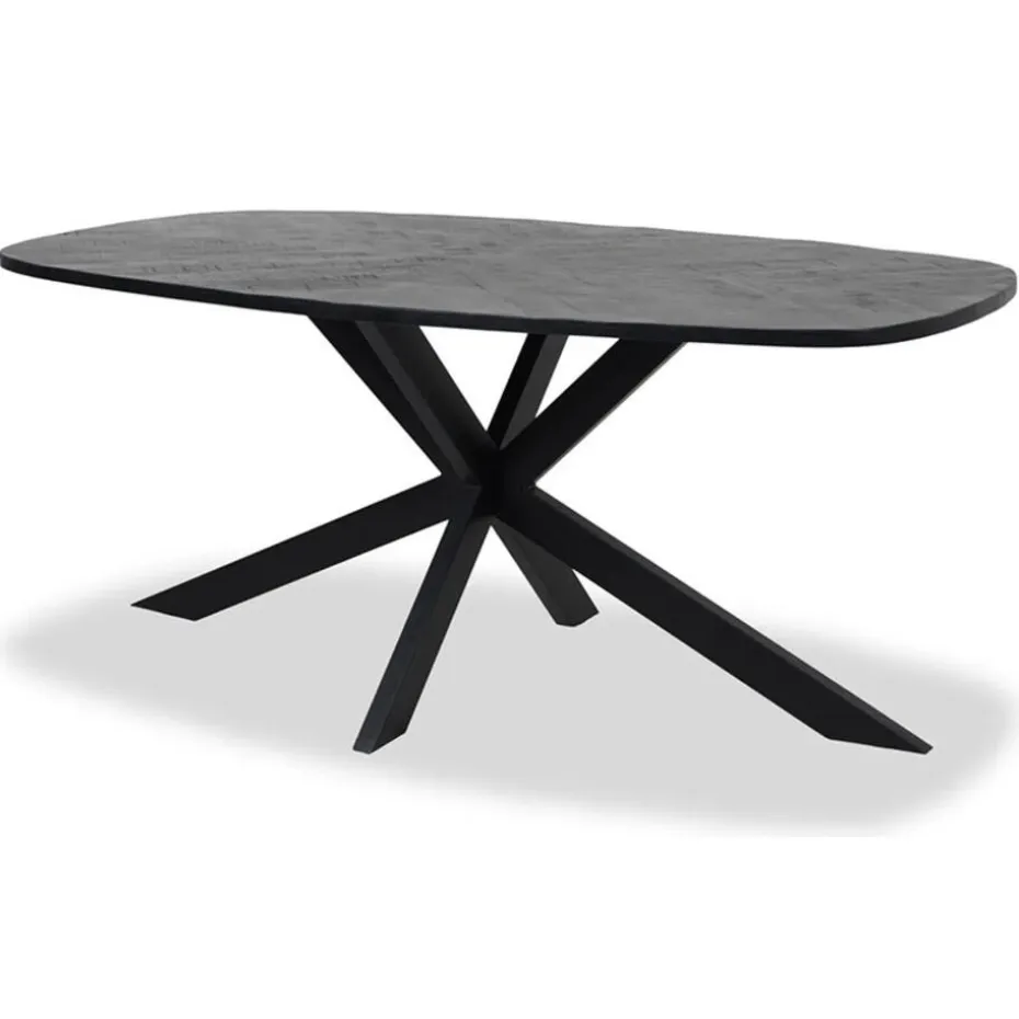 Tower Living Silvi eettafel visgraat zwart 220x110x78