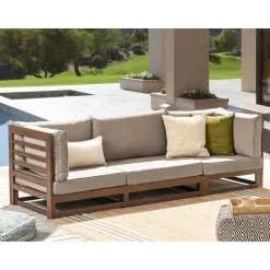 TRANI - Loungebank 3-zits - Bruin - Acaciahout