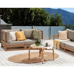 TRANI - Loungebank 2-zits - Lichthout - Acaciahout