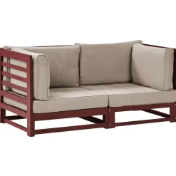 TRANI - Loungebank 2-zits - Mahonie - Acaciahout