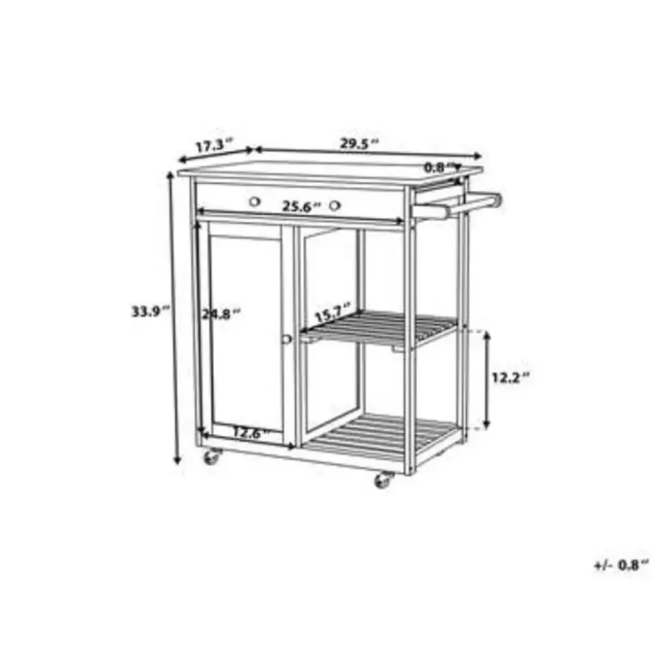 TRAPANI - Keukentrolley - Wit - MDF