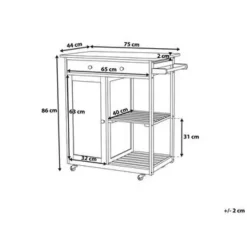 TRAPANI - Keukentrolley - Wit - MDF