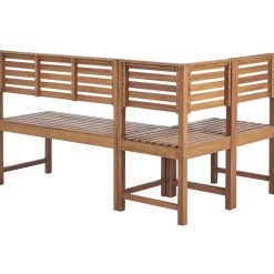 TREIA - Tuinset voor 4 - Lichte houtkleur - Acaciahout