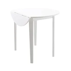 Trend - Ronde eettafel 92x54 cm 4-persoons in wit eiken MDF