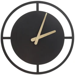 TRIENT - Wandklok - Zwart - Staal