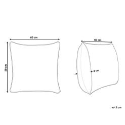 TRIGLAV - Hoofdkussen set van 2 - Wit - 50 x 60 cm - Laag - Polyester