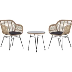 TROPEA II - Bistroset voor 2 - Natuurlijk - PE rotan