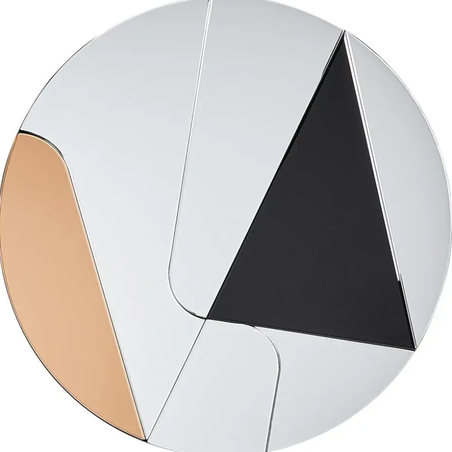 TROUVILLE - Wandspiegel - Goud/Zwart - 80 cm - Glas