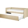 TROYES - Slaapbank - Beige - Fluweel
