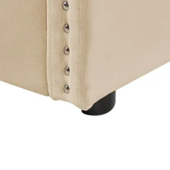 TROYES - Slaapbank - Beige - Fluweel